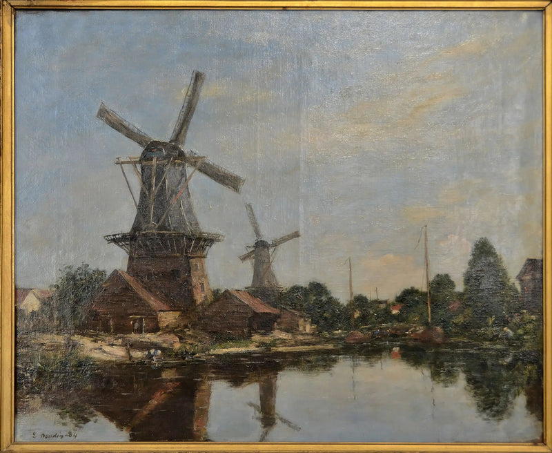 Een Molen in Nederland - Eugène Boudin