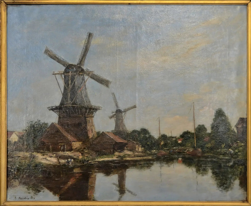 Een Molen in Nederland - Eugène Boudin