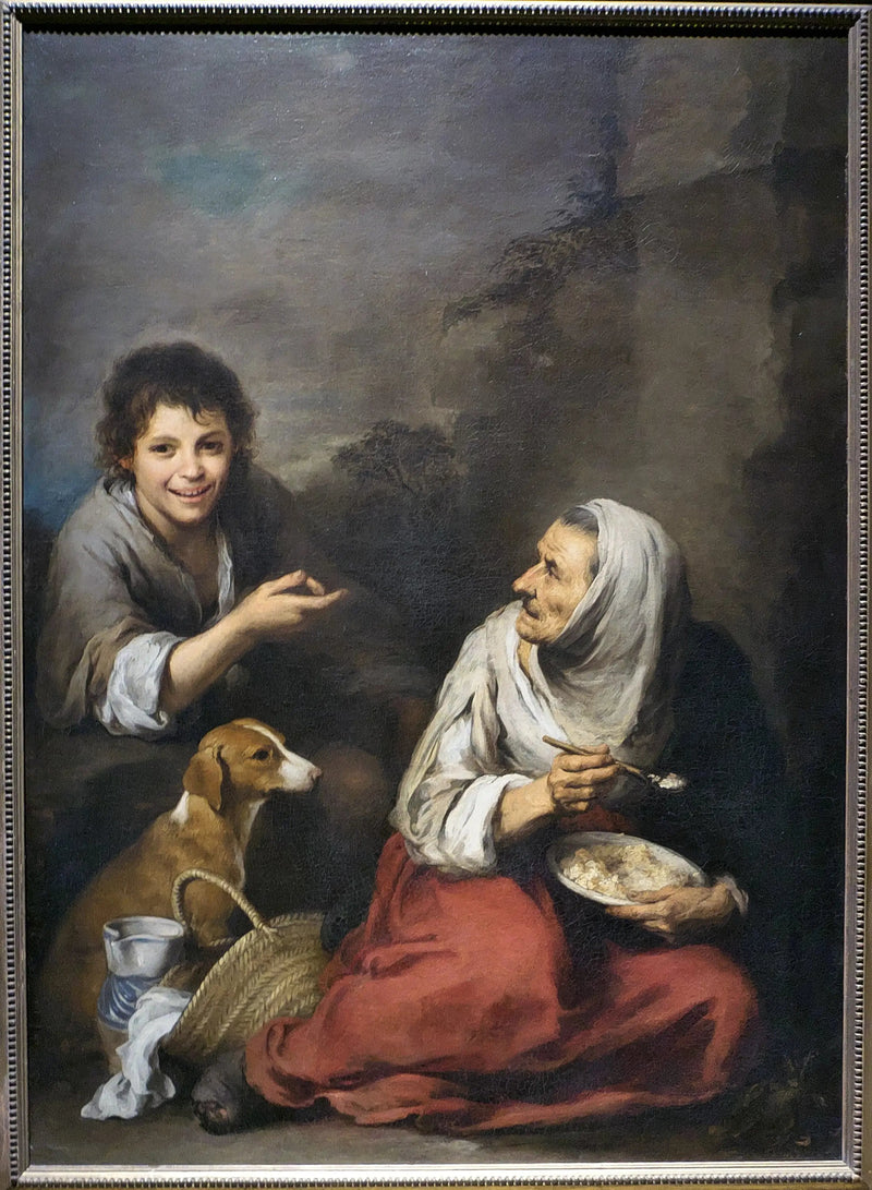 Een zee-egel die een oude vrouw uitlacht die migas eet - Bartolomé Esteban Murillo

Source:
Un oursin se moquant d'une vieille femme mangeant des migas - Bartolomé Esteban Murillo