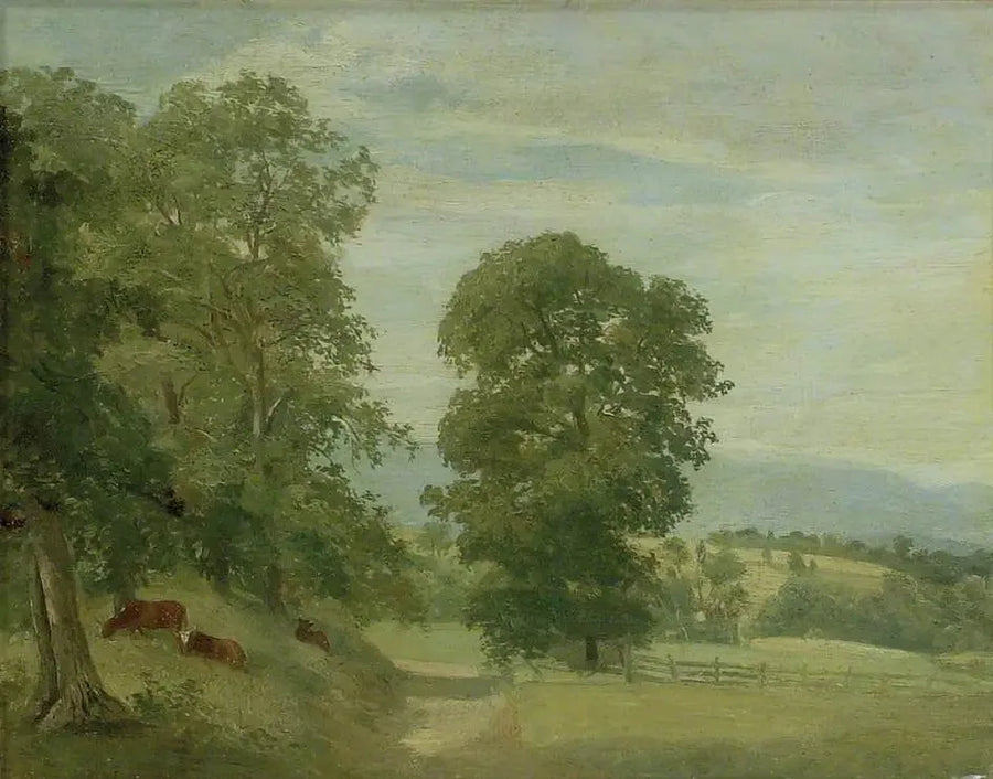 Een landschap uit Suffolk - John Constable