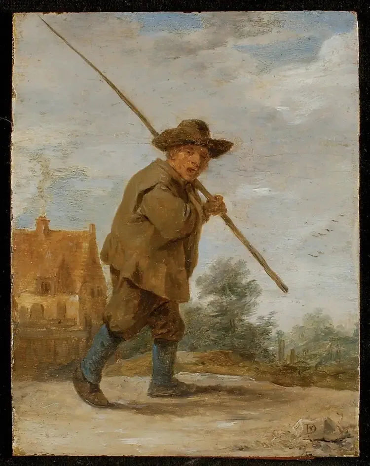 Een boer die een stok op zijn schouder draagt - David Teniers de Jonge

Source:
Un paysan portant une verge sur son épaule - David Teniers le Jeune