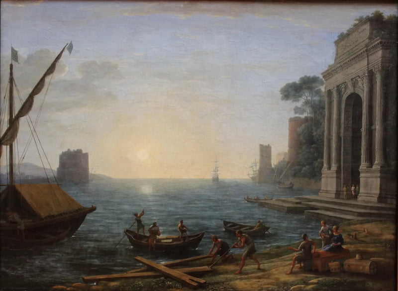 Een zeehaven bij zonsopgang - Claude Lorrain