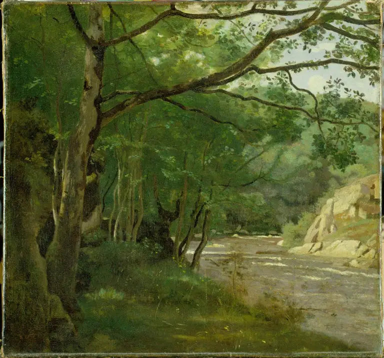 Een ravijn van de Morvan. Omgeving van Lormes - Jean-Baptiste Camille Corot