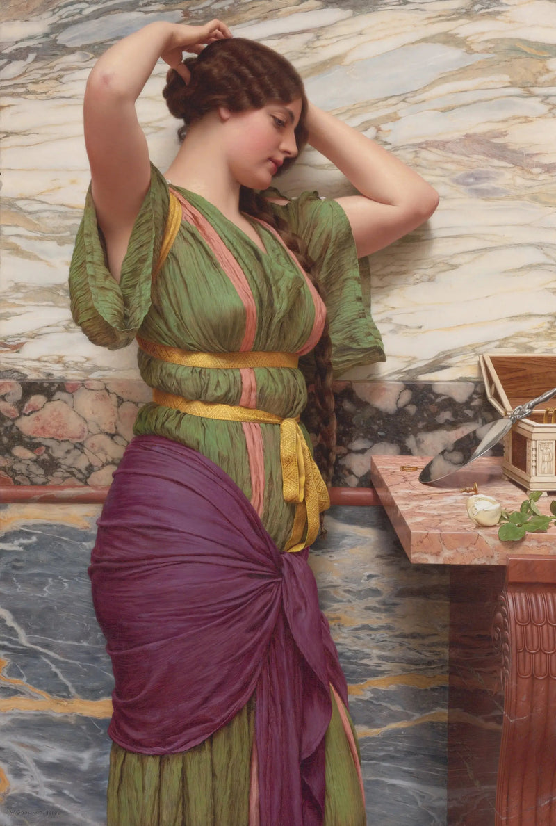 Een flatterende weerspiegeling - John William Godward