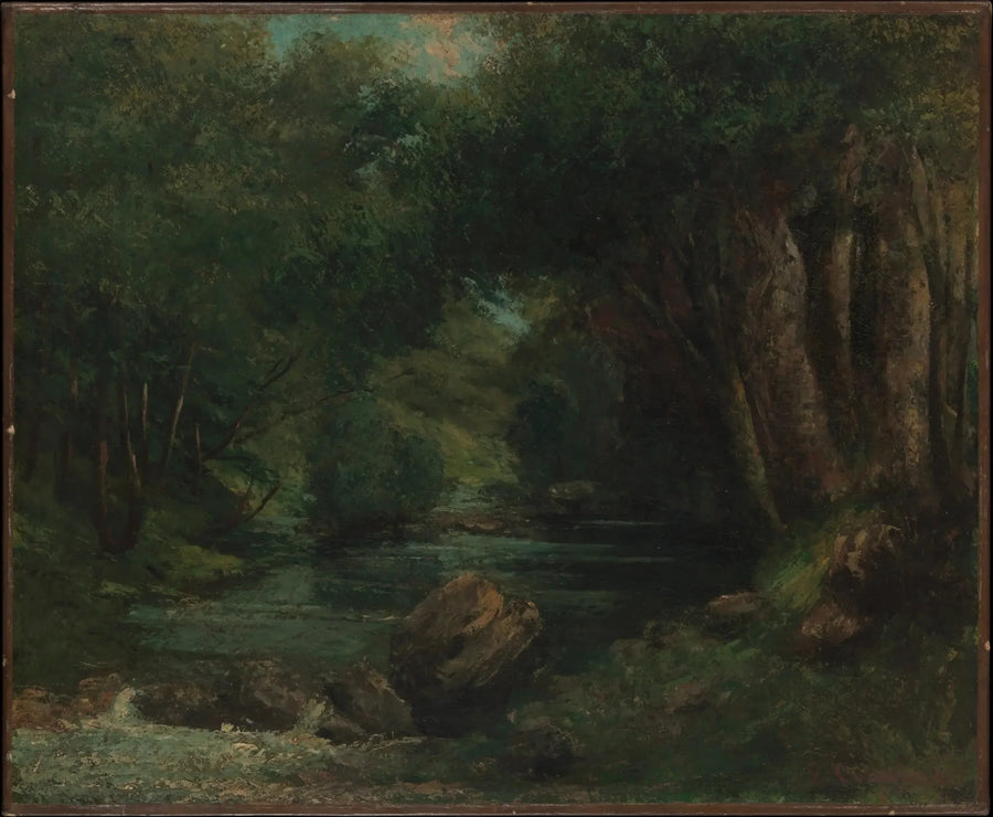 Een beekje in het bos - Gustave Courbet