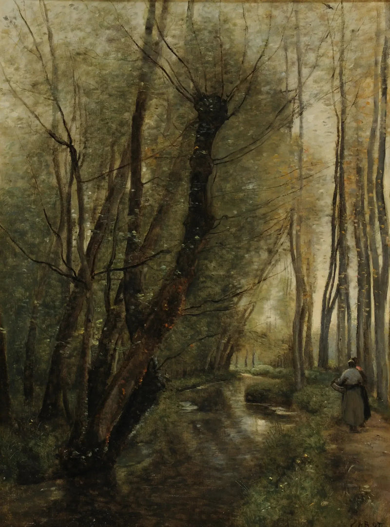 Een beekje, omgeving van Beauvais - Jean-Baptiste Camille Corot