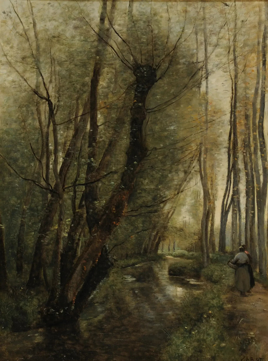 Een beekje, omgeving van Beauvais - Jean-Baptiste Camille Corot