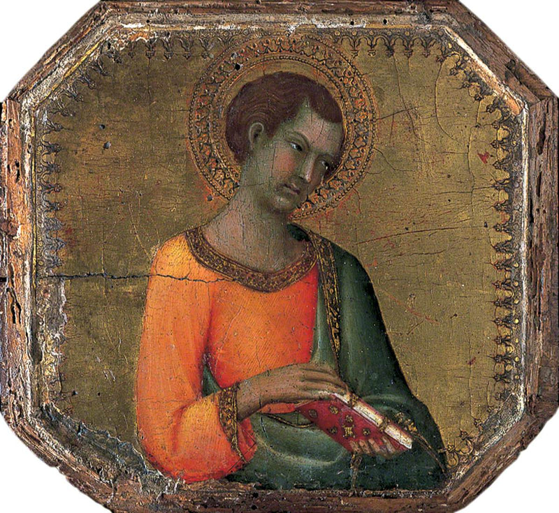 Een heilige die een boek vasthoudt - Simone Martini