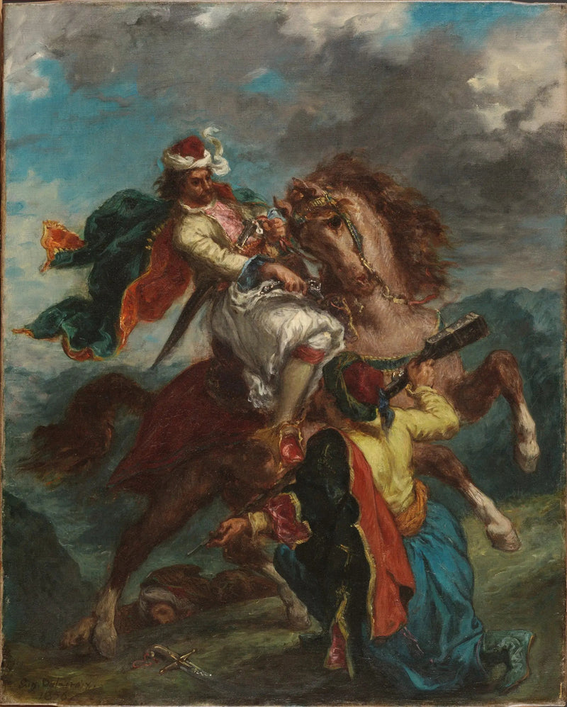 Een Turk gaat naar een Griekse ruiter - Eugène Delacroix