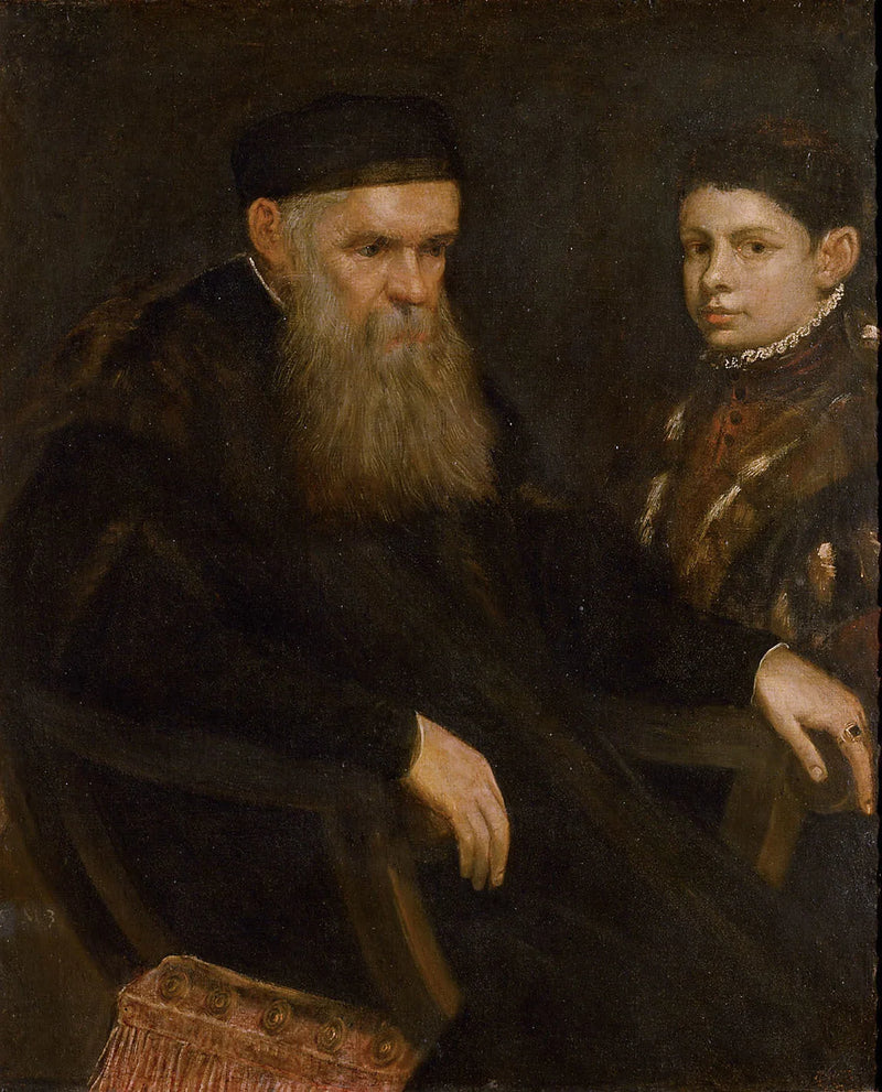 Een oude man en een jongen - Jacopo Tintoretto
