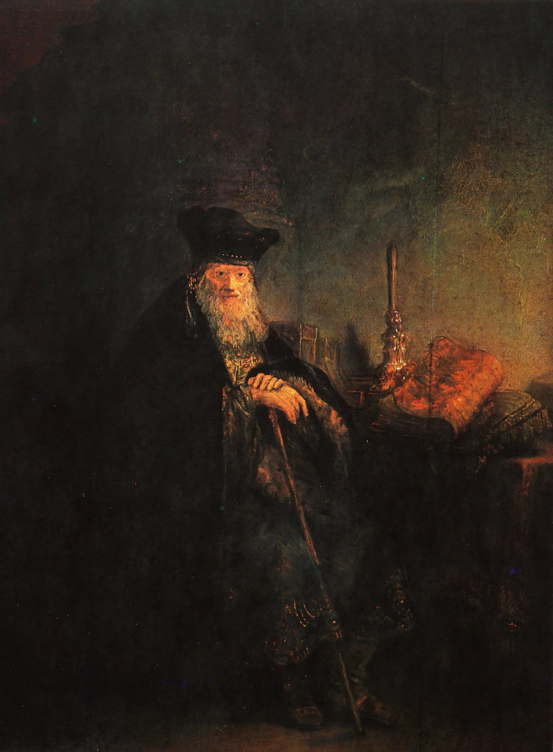 Een oude geleerde in een kantoor - Rembrandt