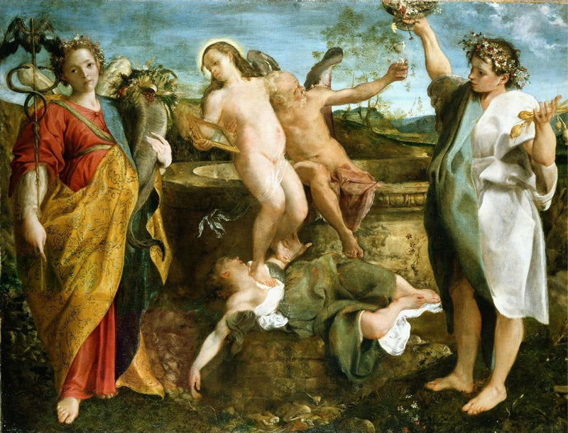 Een allegorie van waarheid en tijd - Annibale Carracci