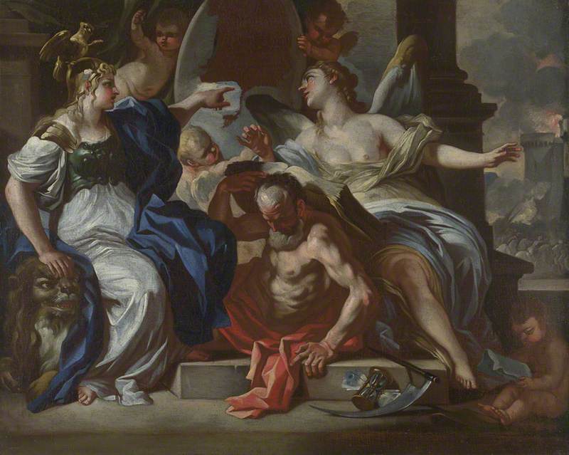 Een allegorie van Lodewijk XIV - Francesco Solimena