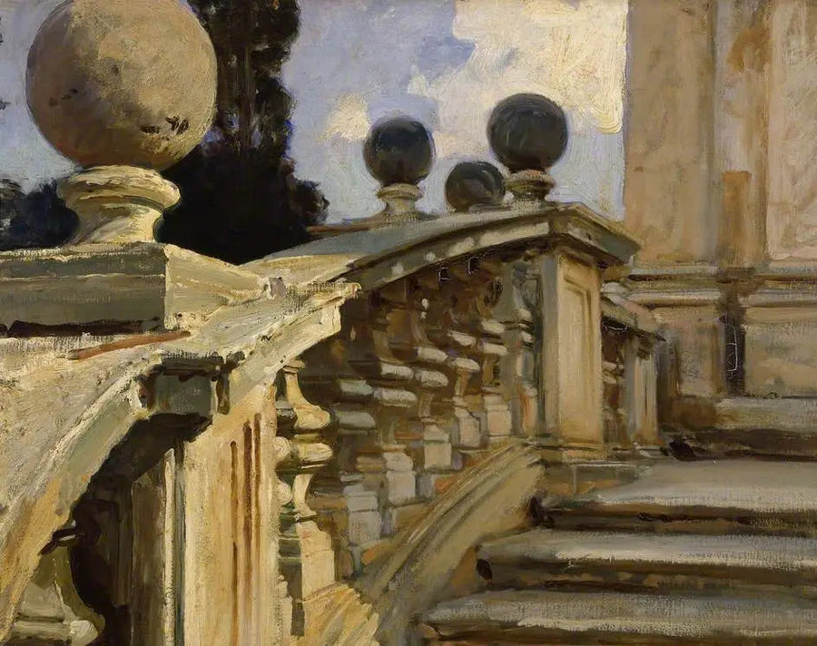 Een balustrade - John Singer Sargent