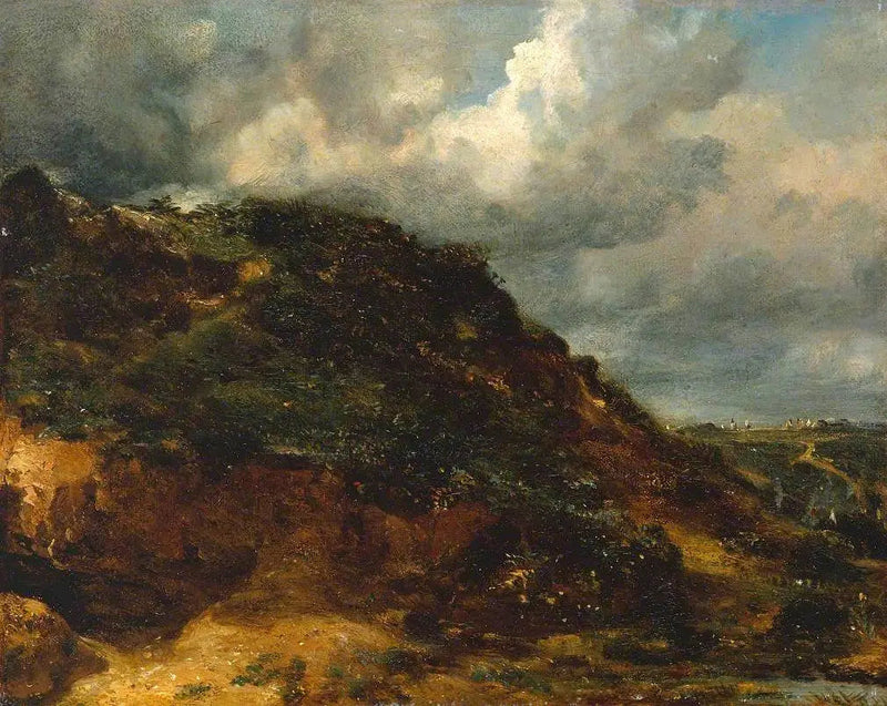 Een bank op Hampstead Heath - John Constable