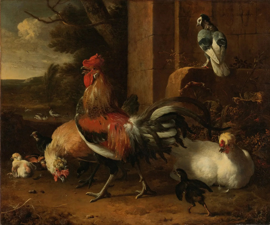 Een boerderij - Melchior de Hondecoeter
