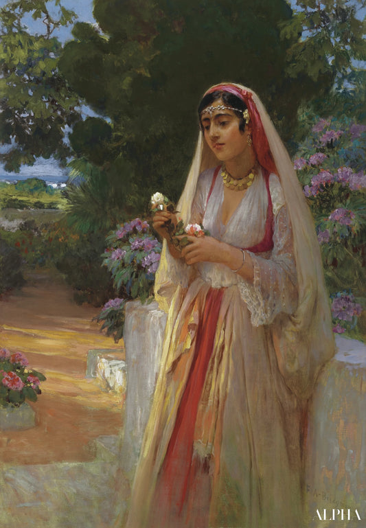 Une beauté orientale - Frederick Arthur Bridgman - Reproductions de tableaux et peintures haut de gamme