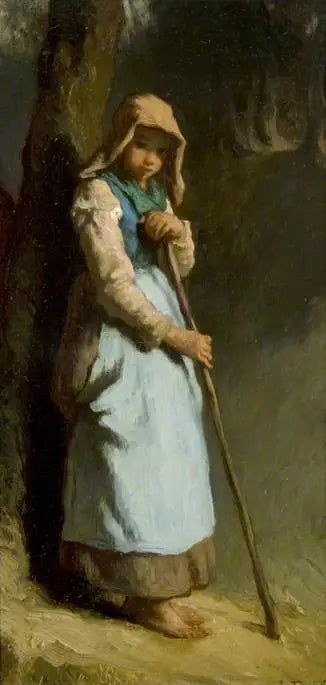 Een herderin - Jean-François Millet