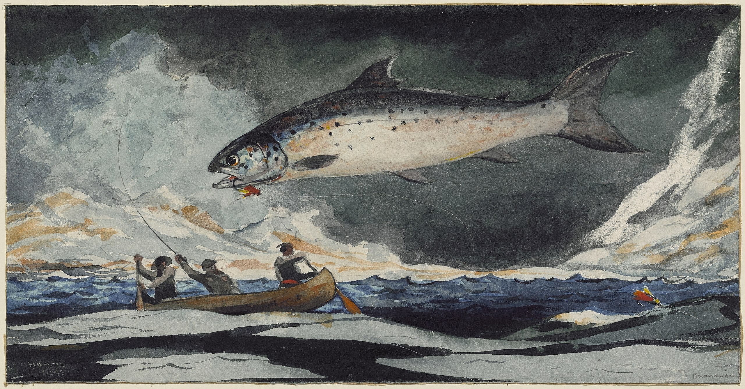 Une bonne piscine, rivière Saguenay - Winslow Homer