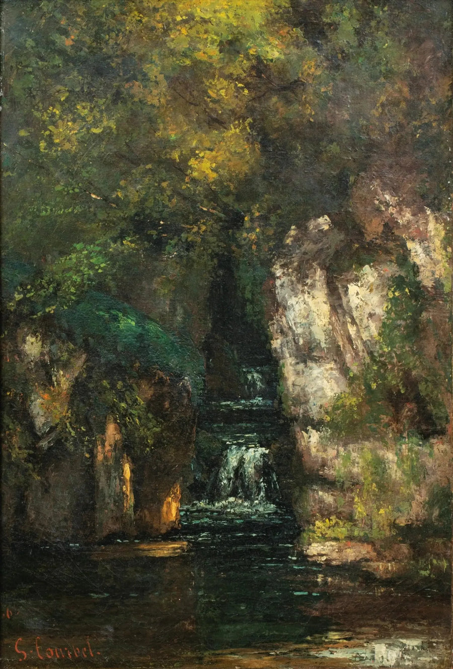 Een waterval bij Ornans - Gustave Courbet
