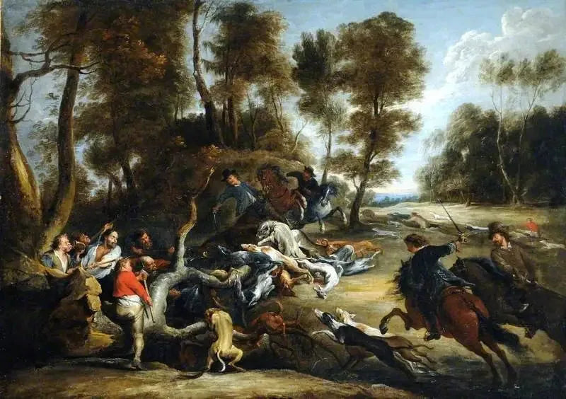 Een jacht op een everzwijn - Peter Paul Rubens