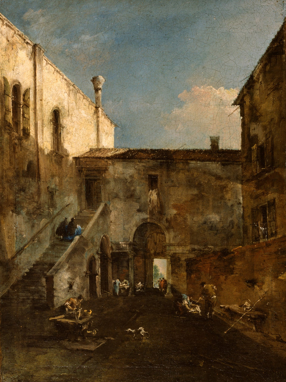 Une cour vénitienne - Francesco Guardi image 1 copie de tableau peinte à la main