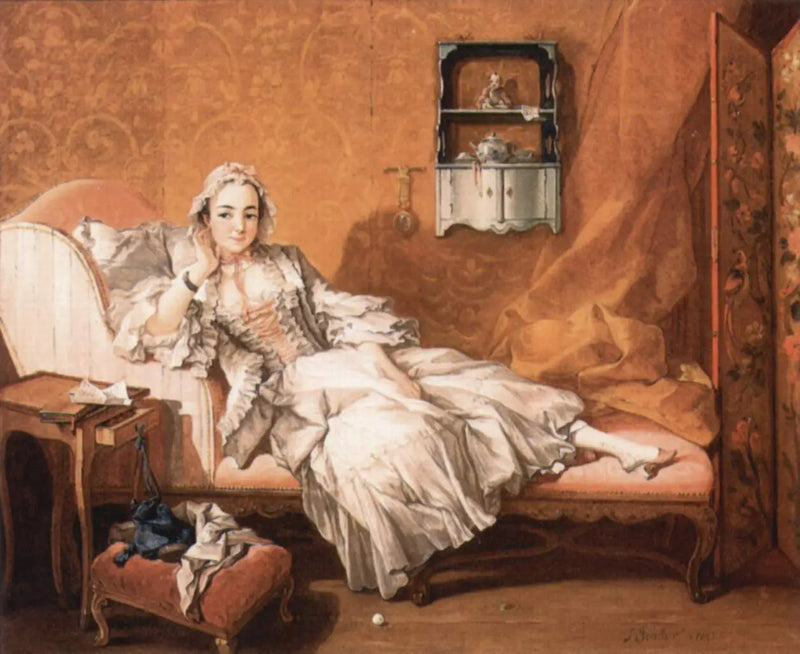 Een dame op haar rustbed - François Boucher