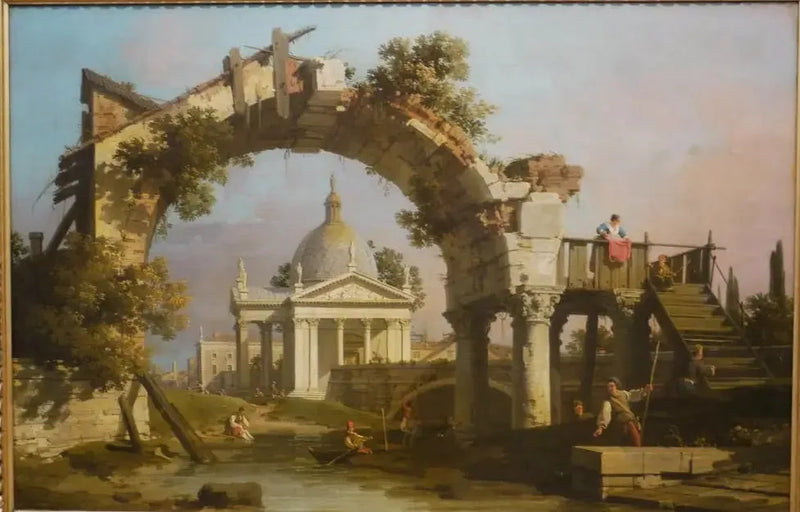 Een koepelvormige kerk gezien door een ruïneboog - Canaletto

Source:
Une église en forme de dôme vue à travers une arche en ruine - Canaletto