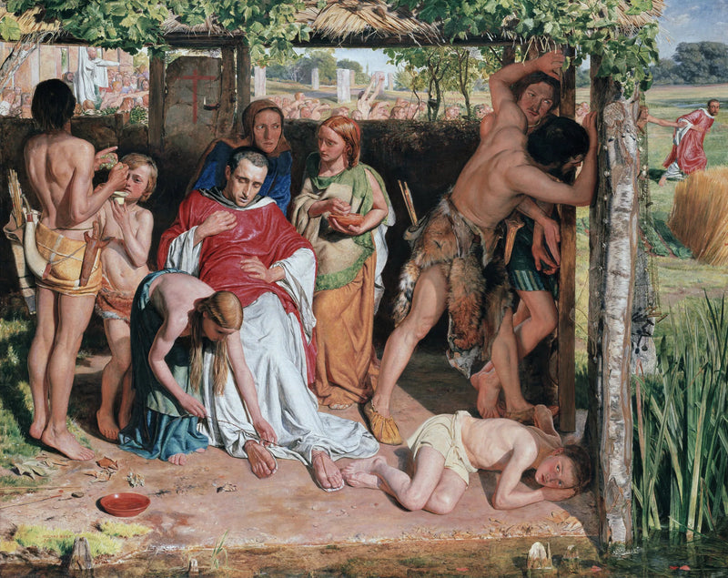 Een Britse familie onderdak biedt aan een christelijk missionaris die wordt vervolgd door de druïden - William Holman Hunt