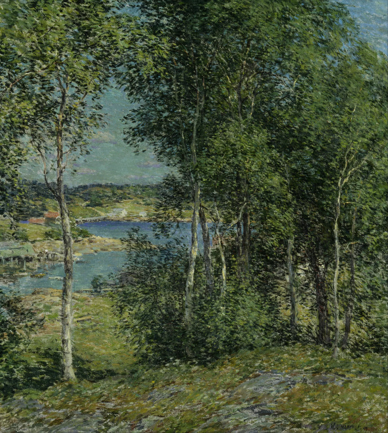 Een familie van berkenbomen - Willard Metcalf