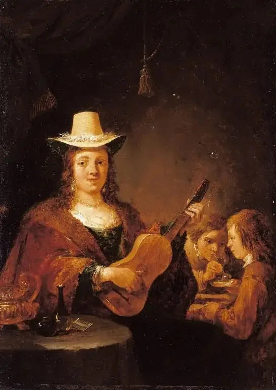 Een vrouw die gitaar speelt - David Teniers de Jonge

Source:
Une femme jouant de la guitare - David Teniers le Jeune