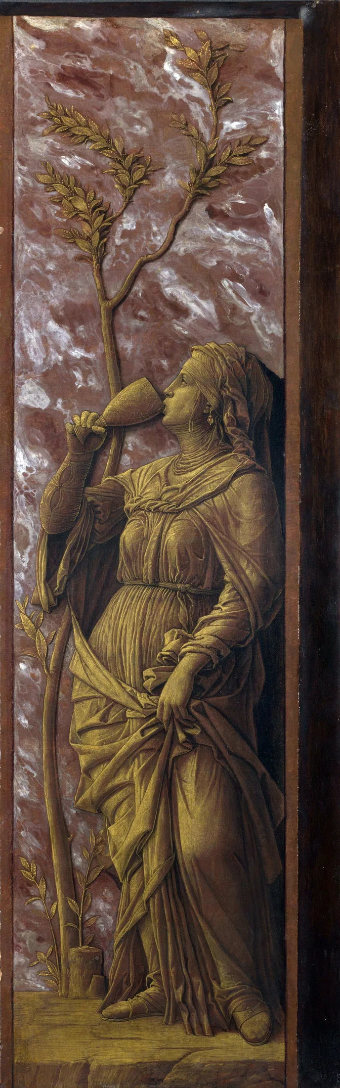 Een vrouw die drinkt - Andrea Mantegna