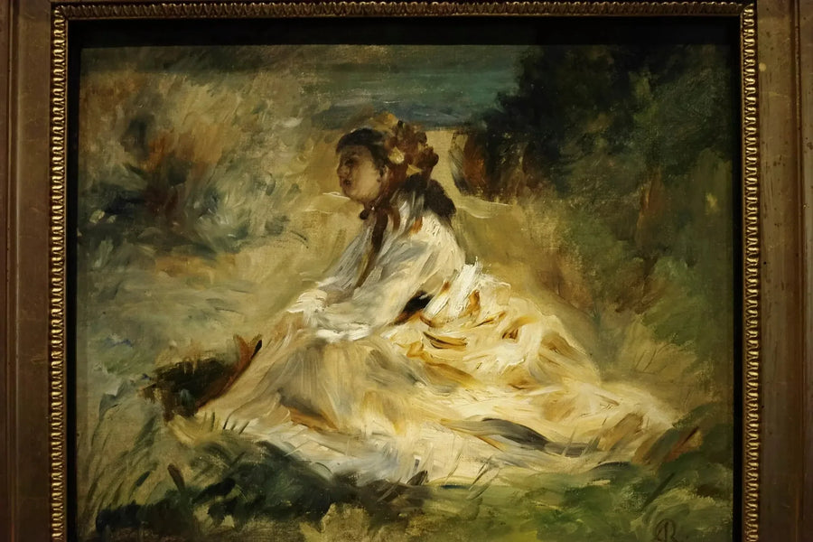 Een vrouw op het gras (Lise Tréhot) - Pierre-Auguste Renoir