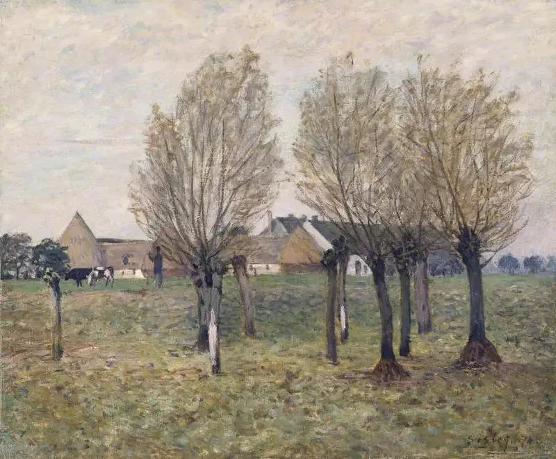 Een Normandische boerderij - Alfred Sisley