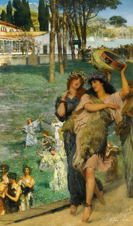 Une fête de printemps (sur la route du temple de Cérès) - Lawrence Alma-Tadema Reproductions de tableaux à la peinture