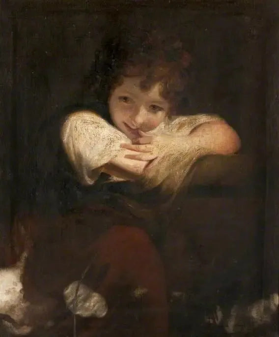 Een meisje leunend op een zuil (Het lachende meisje) - Joshua Reynolds

Source:
Une fille appuyée sur un piédestal (La fille qui rit) - Joshua Reynolds