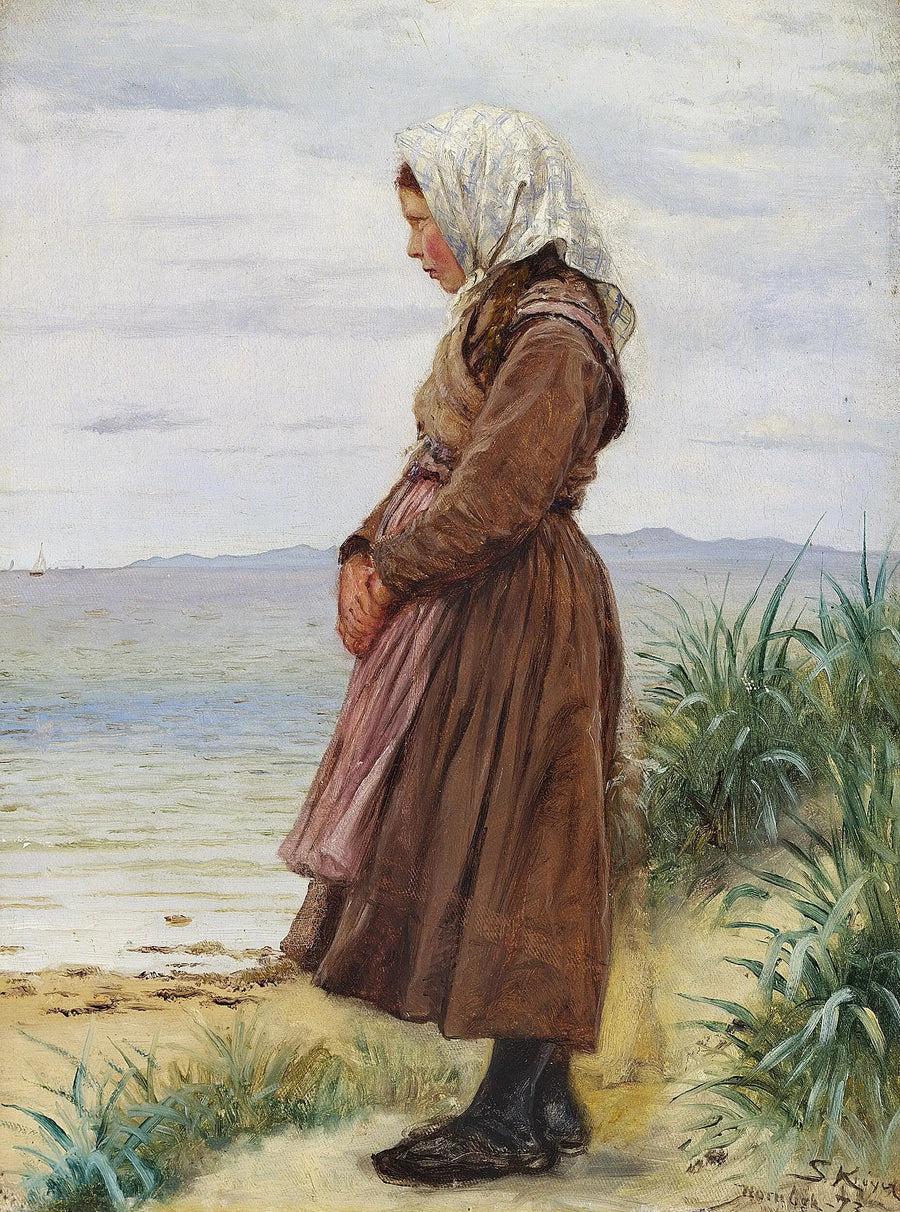 Een meisje op het strand. Hornbæk. - Peder Severin Krøyer