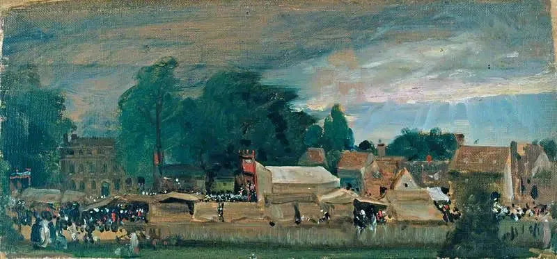 Een dorpsfeest (waarschijnlijk in East Bergholt) - John Constable