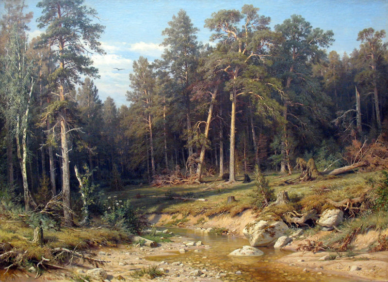 Een dennenbos. Bos van masten in de provincie Viatka. - Ivan Chichkine

Source:
Une forêt de pins. Forêt de mâts dans la province de Viatka. - Ivan Chichkine