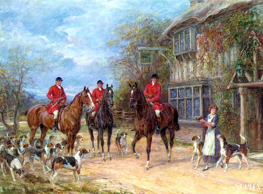 Une halte à l'auberge - Heywood Hardy - Reproductions de tableaux et peintures haut de gamme