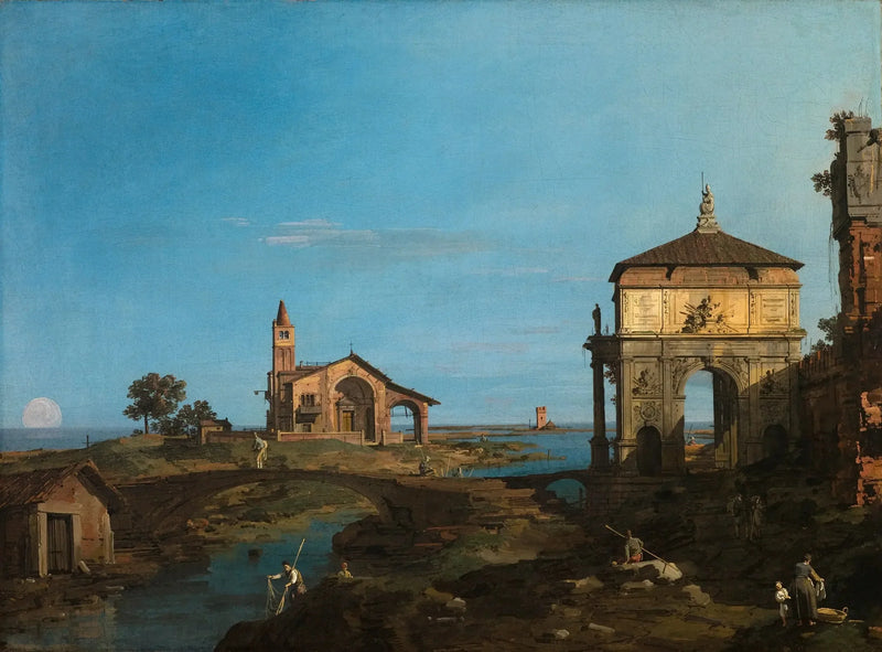 Een eiland in de lagune met een boog en een kerk - Canaletto

Source:
Une île de la lagune avec une arche et une église - Canaletto