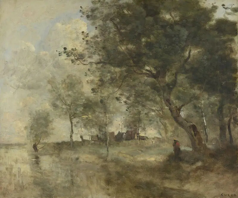 Een overstroming - Jean-Baptiste Camille Corot