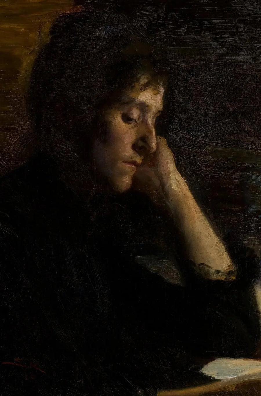 Een jonge vrouw die leest. - Peder Severin Krøyer