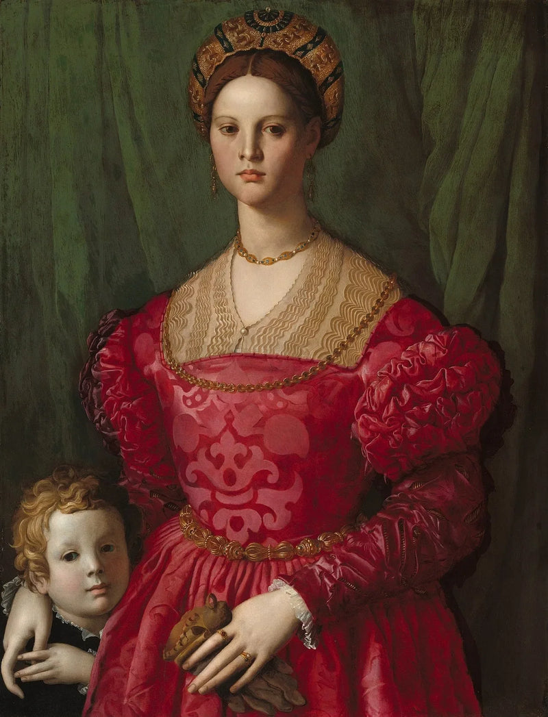 Een jonge vrouw en haar kleine jongen - Bronzino