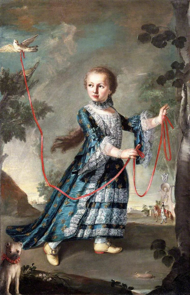 Een jong meisje uit de familie Gradenigo met een duif - Francesco Guardi