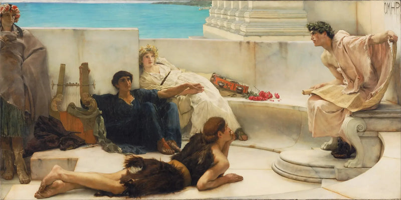 Een lezing van Homerus - Lawrence Alma-Tadema