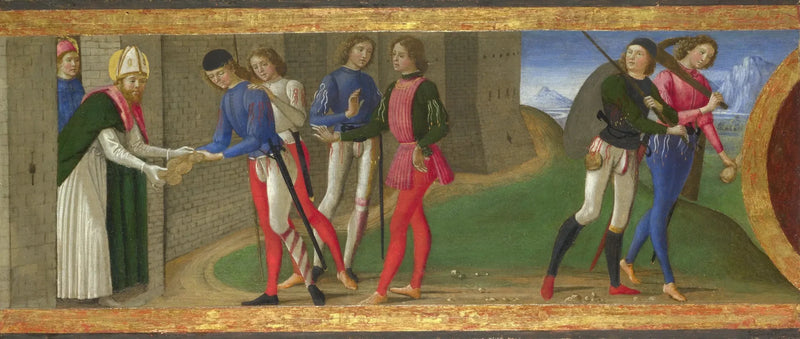 Een legende van de heiligen Justus en Clement van Volterra - Domenico Ghirlandaio