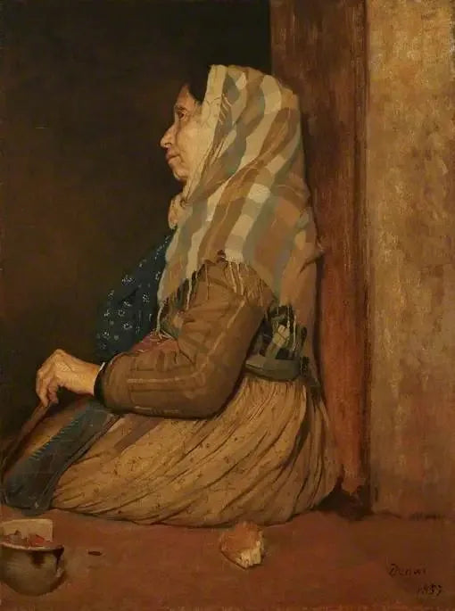 Een Romeinse bedelares - Edgar Degas
