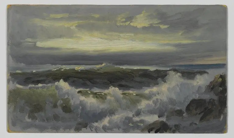 Een woelige zee - William Trost Richards