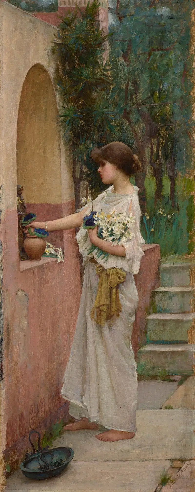 Een Romeinse aanbieding - John William Waterhouse